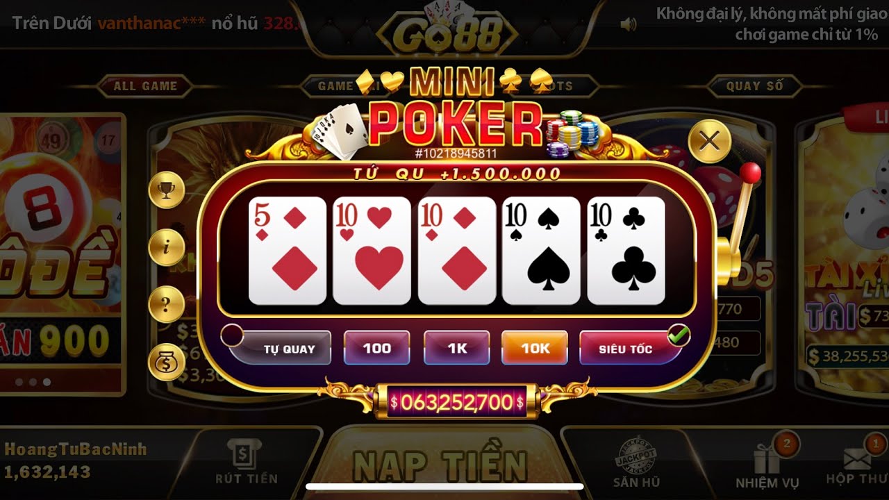 Tổng quan về trò chơi Nổ Hũ Mini Poker